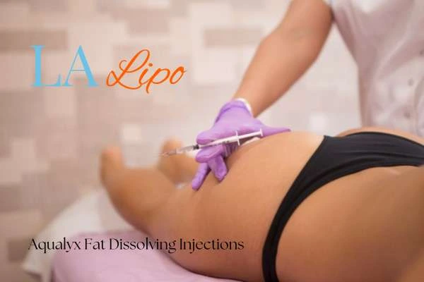 Woman having fat dissolving injections Wanstead on thighs