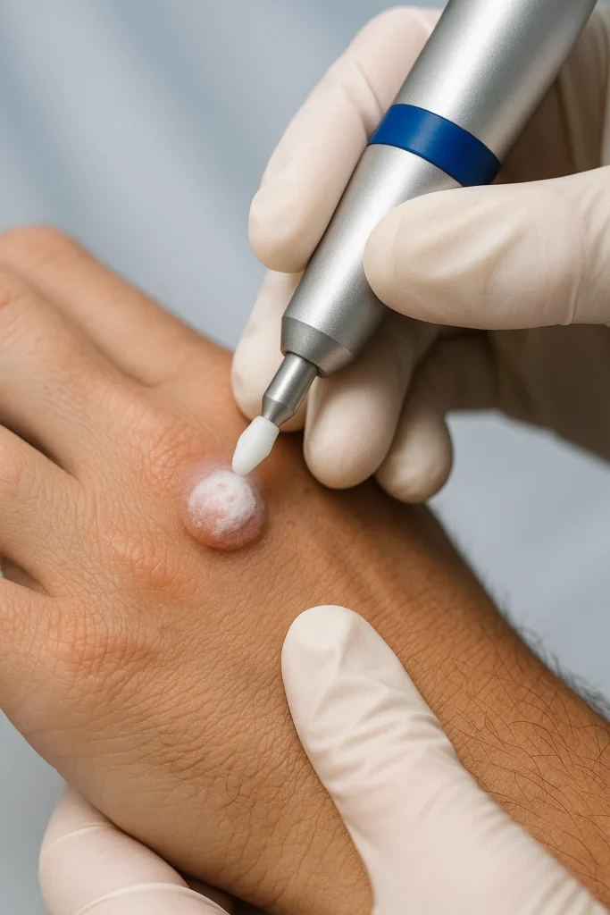 example of wart removal Wanstead using cryopen