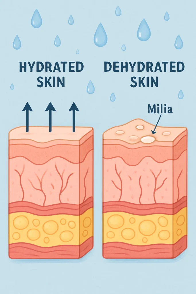 The importance of hydration and milia production Wanstead