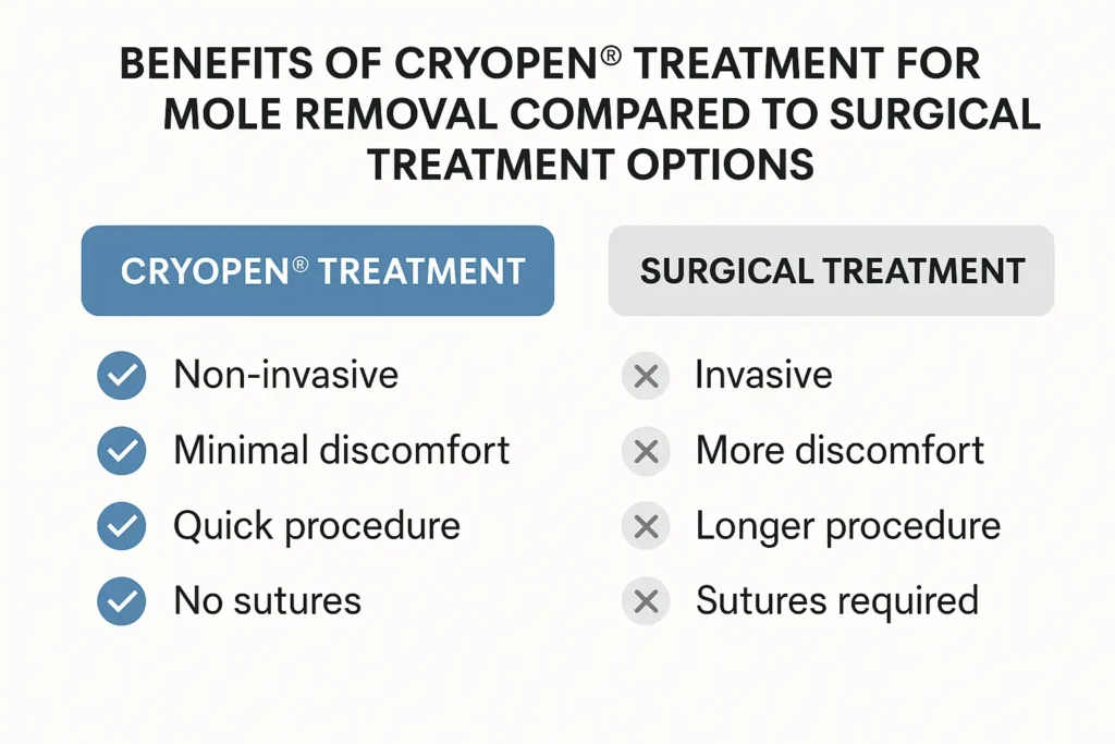 Benefits of facial mole removal Wanstead - call our team today to book a consultation