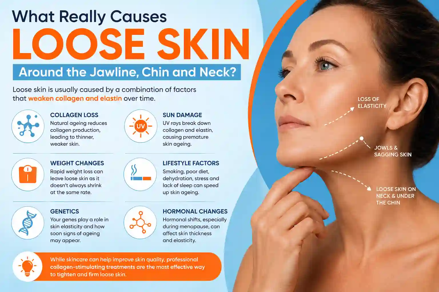 What Really Causes Loose Skin Around the Jawline, Chin and Neck Wanstead?